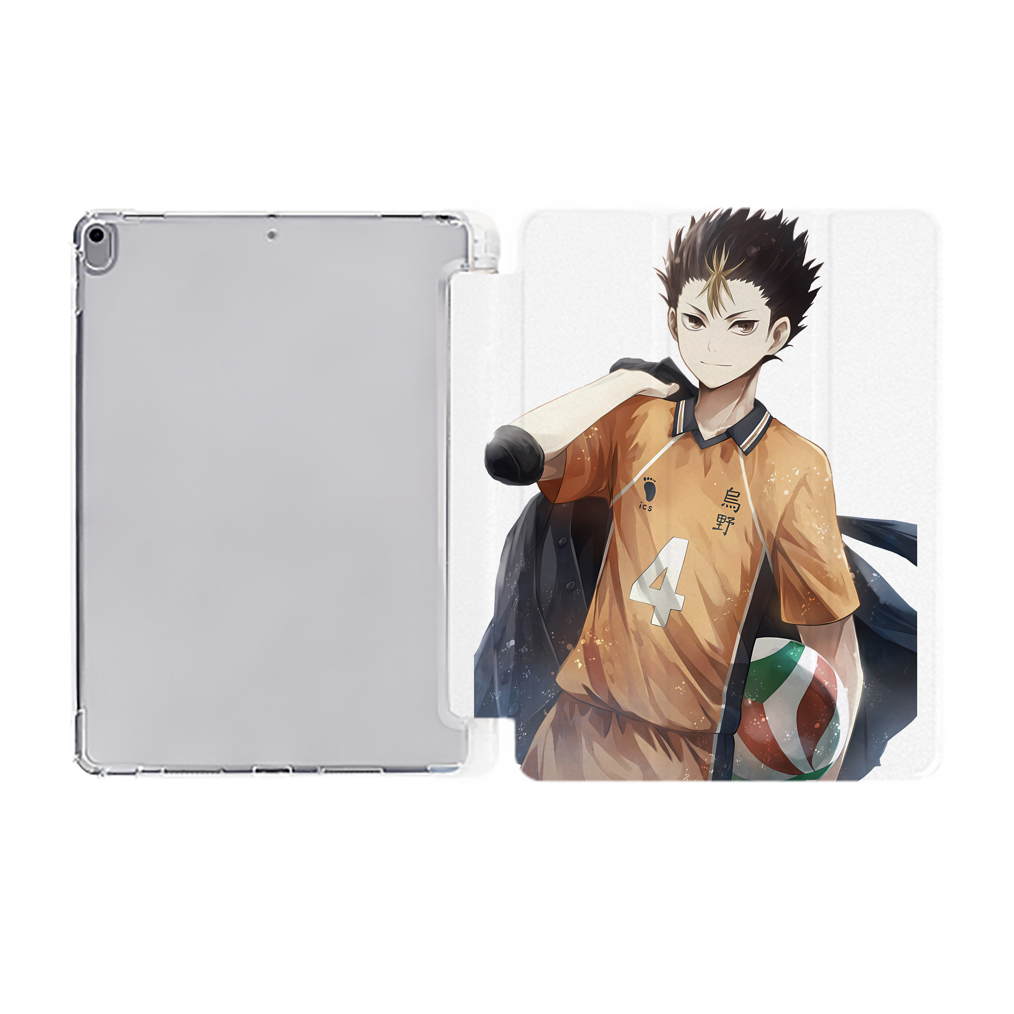（画像用） ハイキュー!! Haikyu!! IPad ケース ペン収納付き 三つ折りスタンド PUレザー×シリコン 対応機種9.5/10.5/10.9インチ